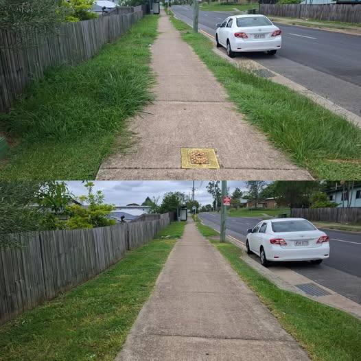 Before and after: Footpath Verge