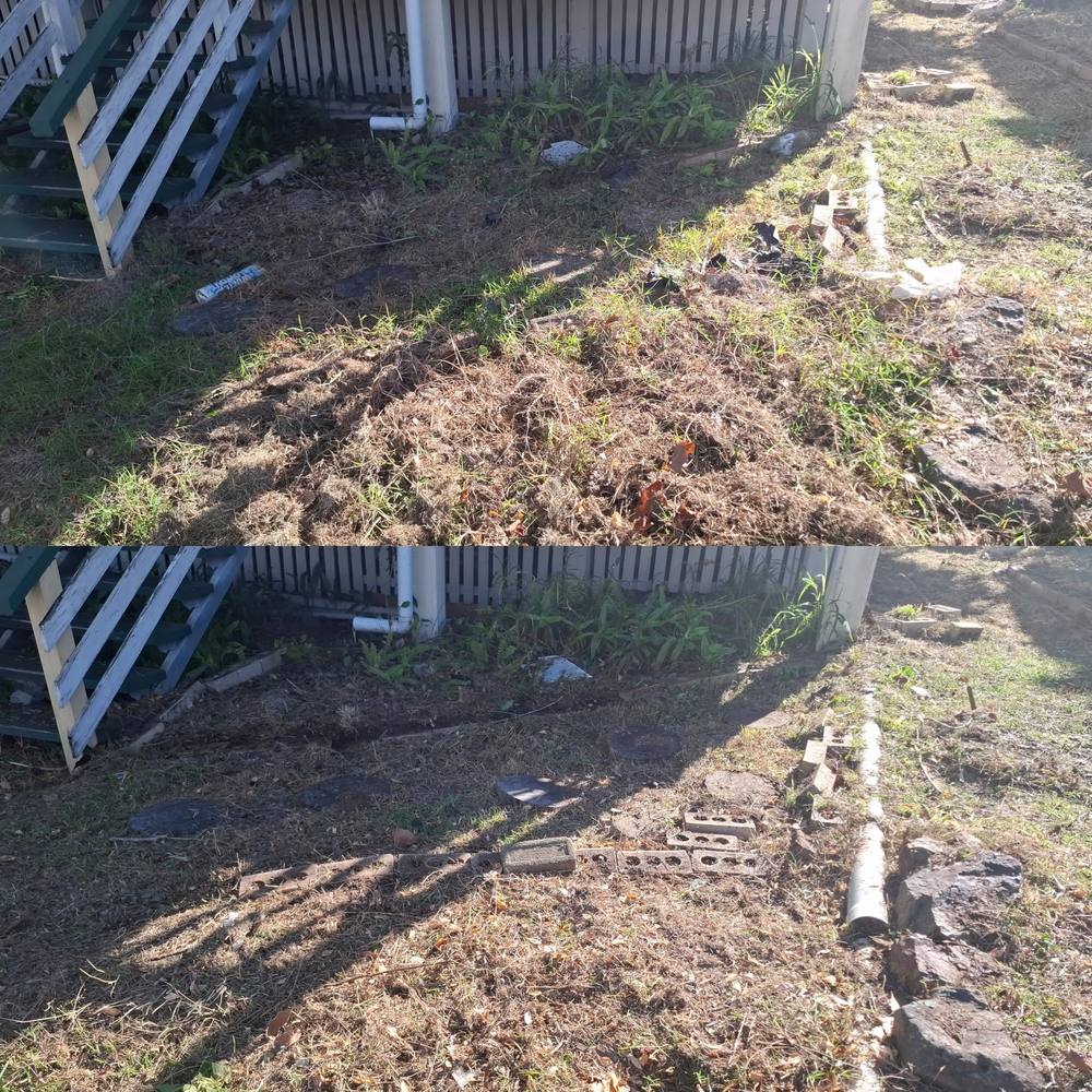 Before and after: Hand Weeding